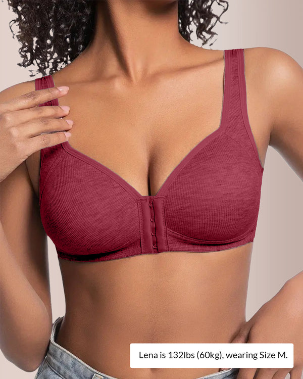 Curvvvy™ Easy-On Front Closure Wireless Support Bra