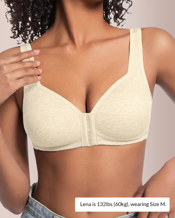 Curvvvy® Easy-On Front Closure Wireless Support Bra