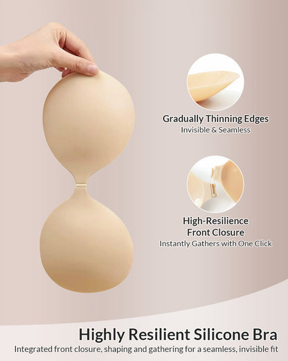 Curvvvy® Reusable Push-Up Sticky Bra