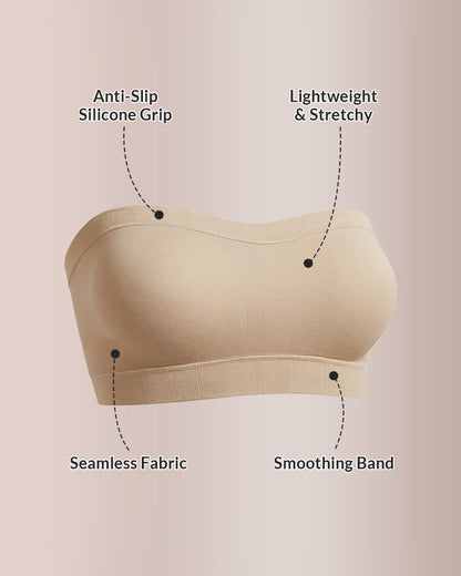 Curvvvy® Seamless Anti-Slip Bandeau Bra