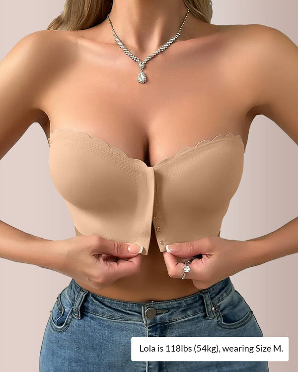 Curvvvy™ The Flawless Lift Front-Closure Strapless Bandeau Bra