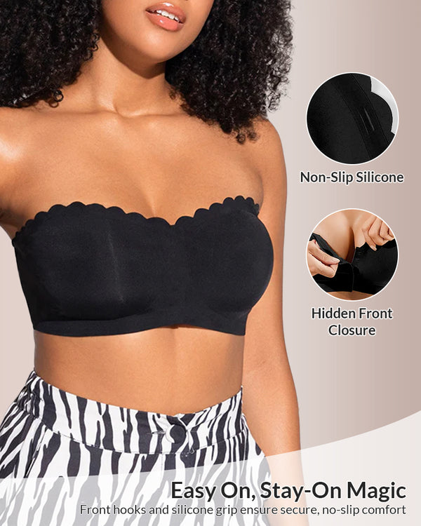 Curvvvy®  The Flawless Lift Front-Closure Strapless Bandeau Bra