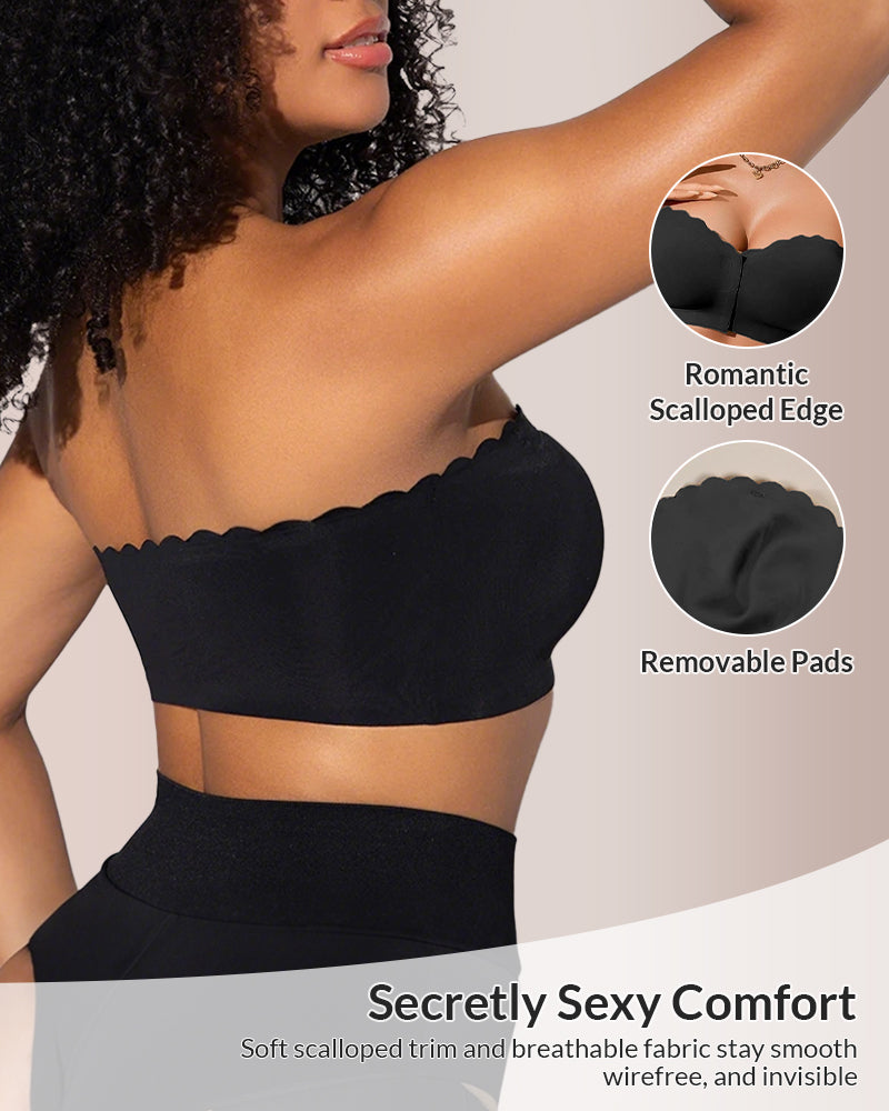 Curvvvy®  The Flawless Lift Front-Closure Strapless Bandeau Bra
