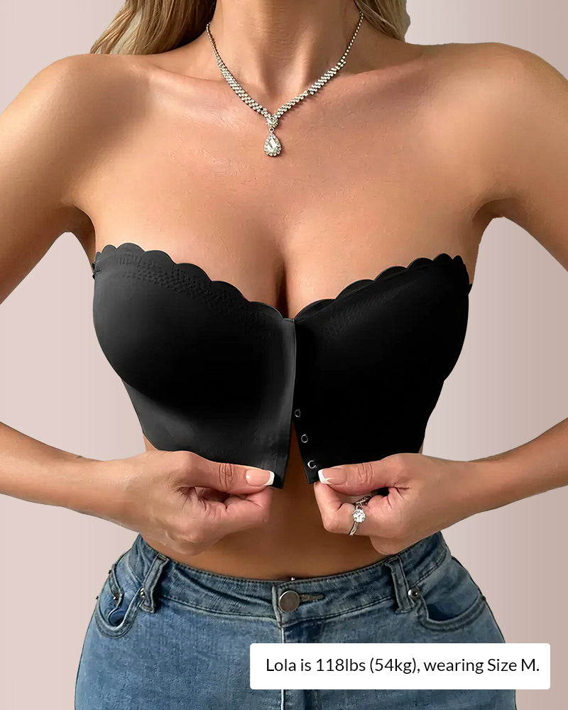 Curvvvy™ The Flawless Lift Front-Closure Strapless Bandeau Bra
