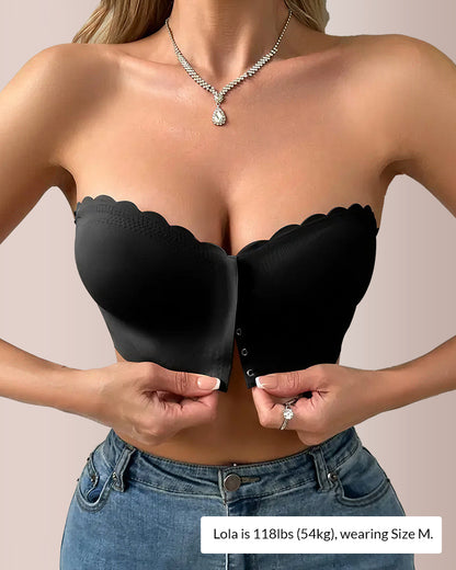 Curvvvy™ The Flawless Lift Front-Closure Strapless Bandeau Bra