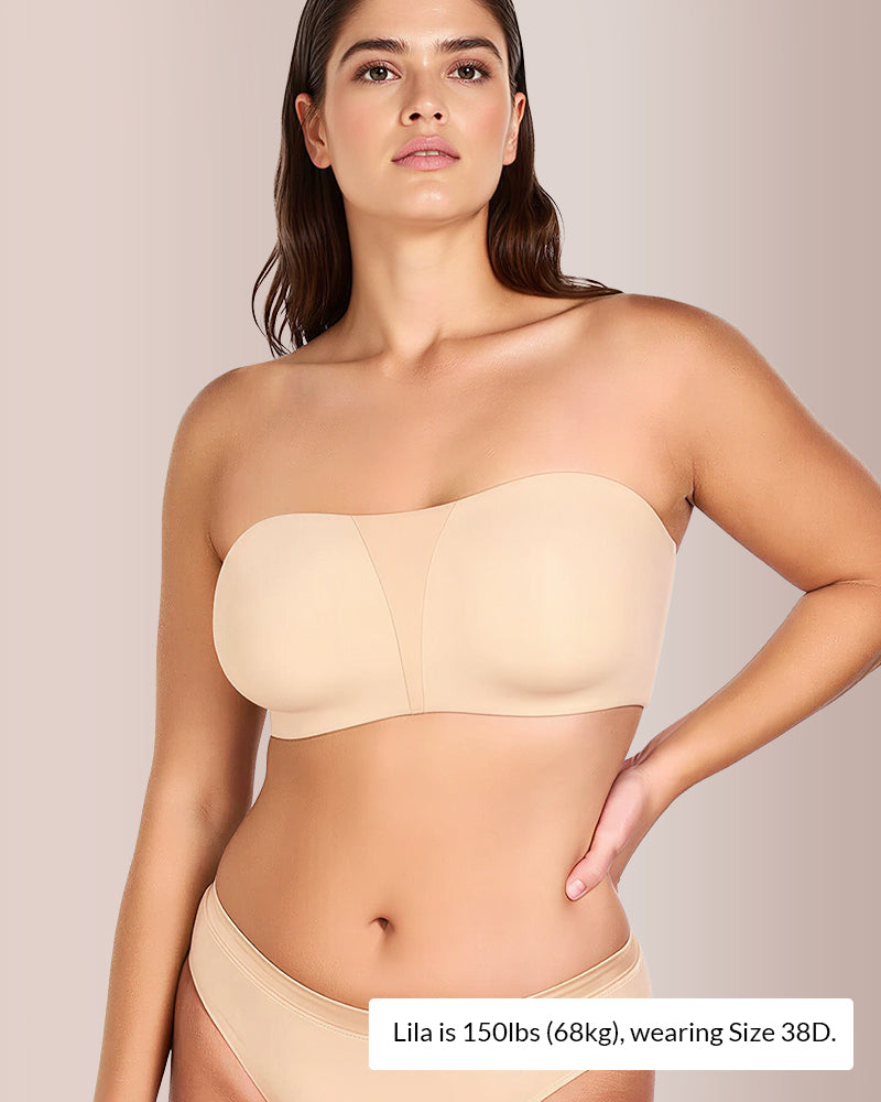 Curvvvy®  Strapless Bra for Big Bust – Full Coverage, Plus Size