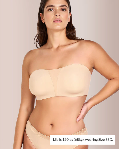 Curvvvy®   Strapless Bra for Big Bust – Full Coverage, Plus Size