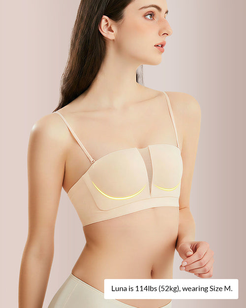 Curvvvy®  Invisible Seamless Strapless Bandeau Bra - Wire-Free Push-Up