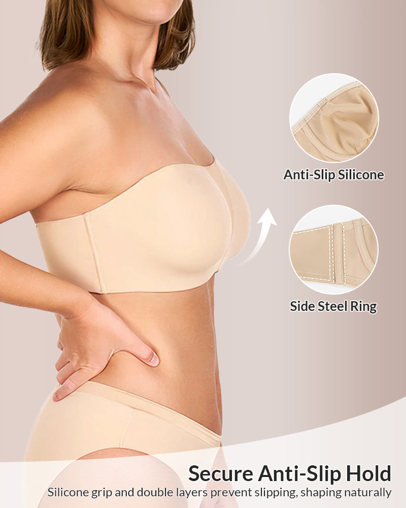 Curvvvy®  Strapless Bra for Big Bust – Full Coverage, Plus Size