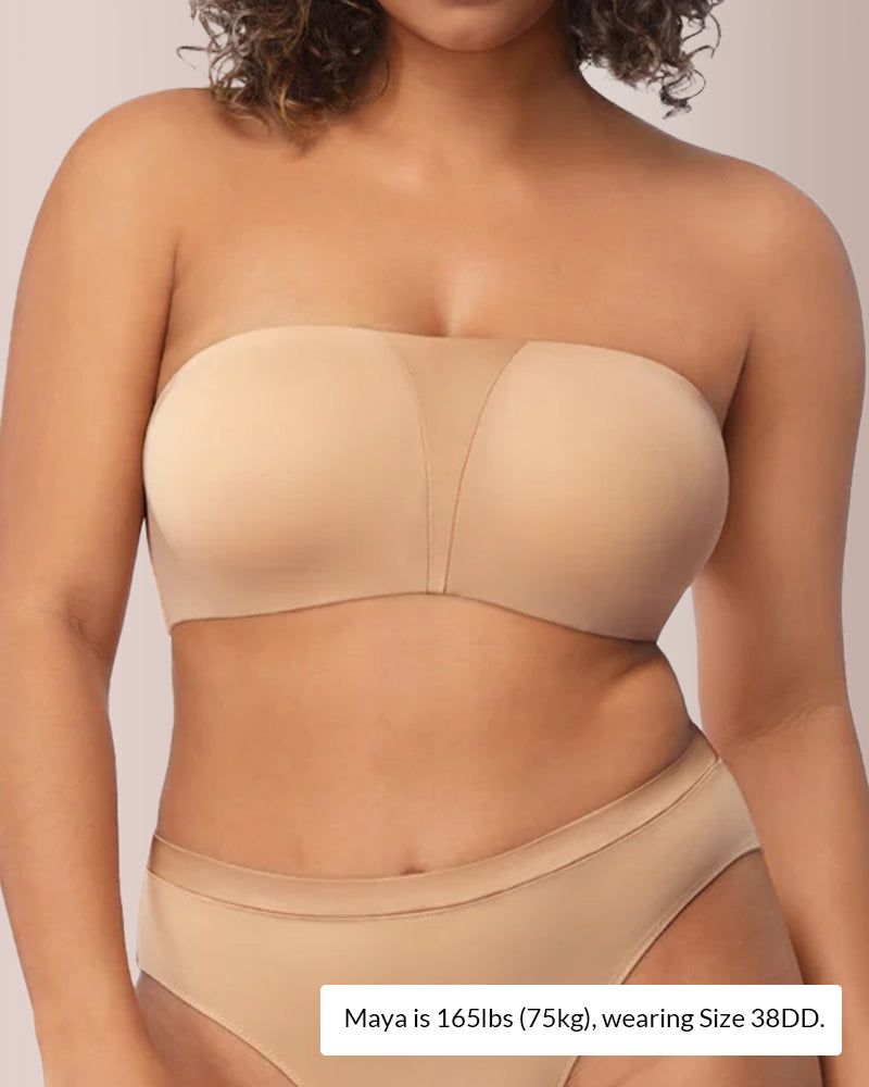 Curvvvy®  Strapless Bra for Big Bust – Full Coverage, Plus Size
