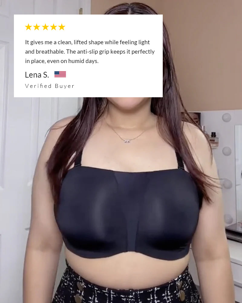 Curvvvy®  Strapless Bra for Big Bust – Full Coverage, Plus Size