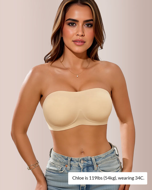Curvvvy®  Seamless Anti-Slip Strapless Push-Up Bandeau Bra