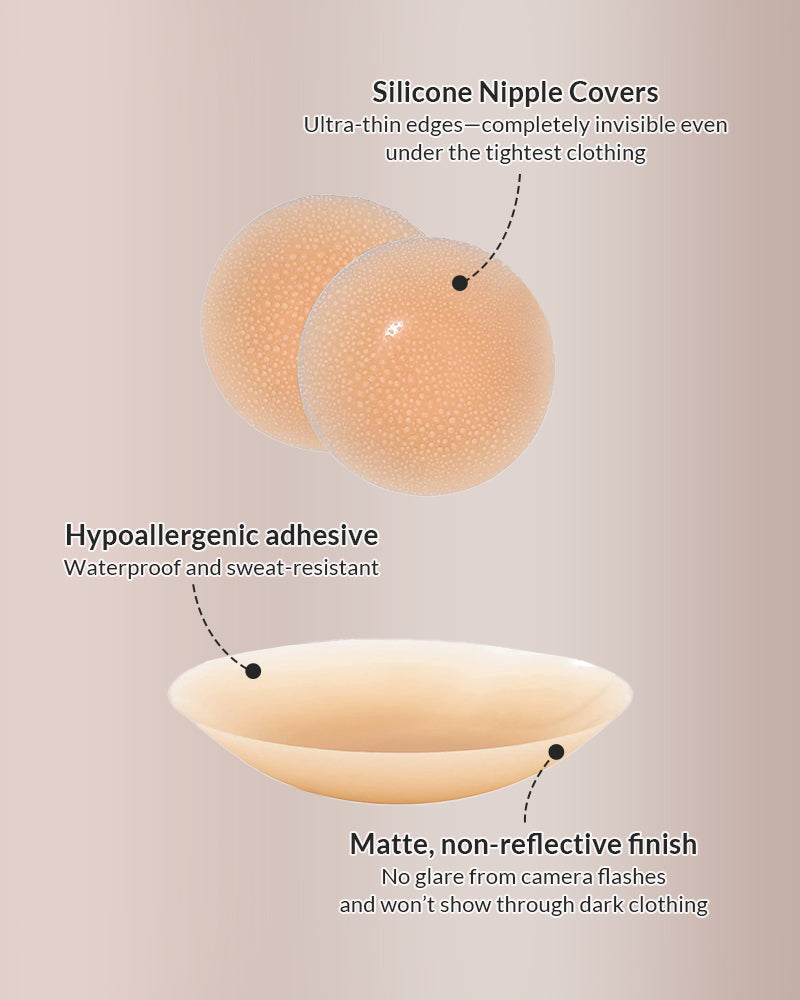 Curvvvy® Invisible silicone nipple covers – reusable & hypoallergenic.