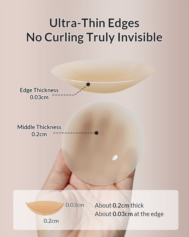 Curvvvy® Invisible silicone nipple covers – reusable & hypoallergenic.