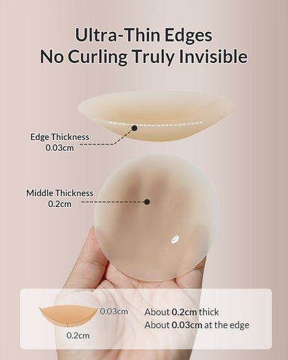 Curvvvy® Invisible silicone nipple covers – reusable & hypoallergenic.