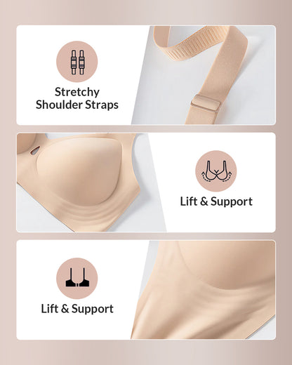 Curvvvy® The CloudFit Seamless Jelly Support Minimizing Bra