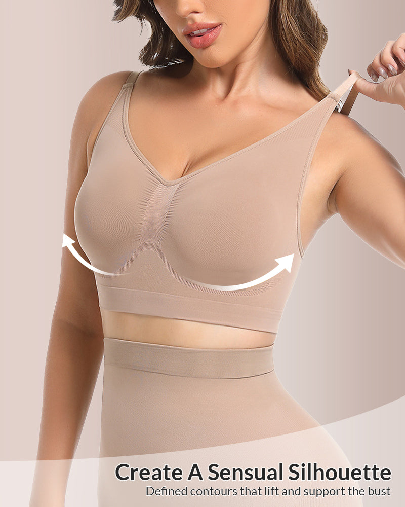 Curvvvy® Everyday Sculpt Seamless V-Neck Bra