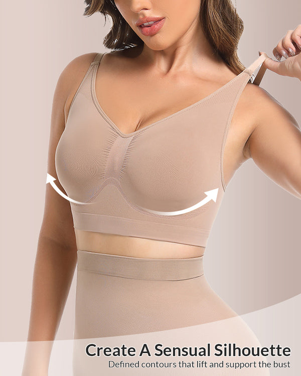 Curvvvy® Everyday Sculpt Seamless V-Neck Bra