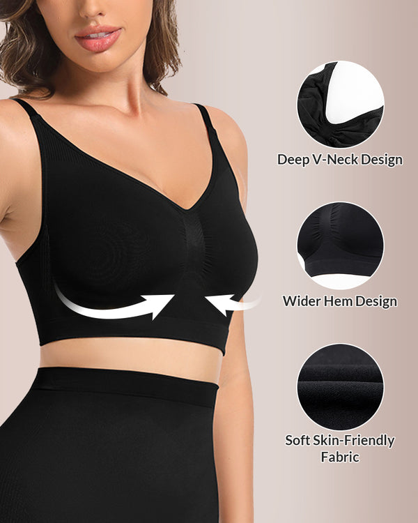 Curvvvy® Everyday Sculpt Seamless V-Neck Bra