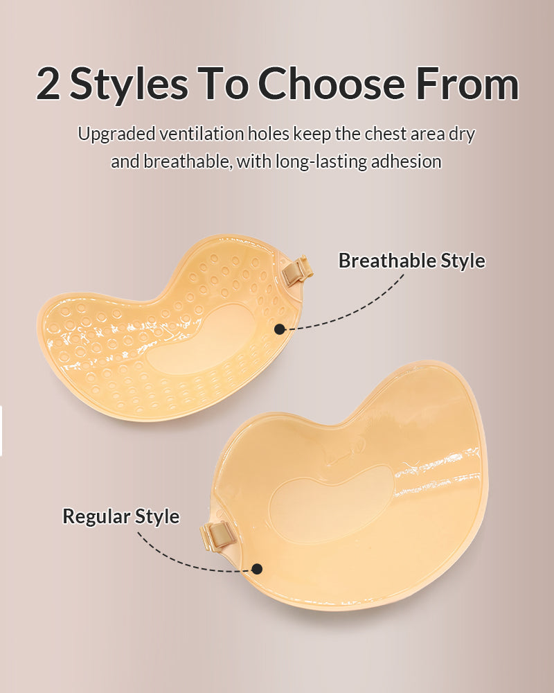 Curvvvy® Breathable Push-Up Invisible Mango Sticky Bra