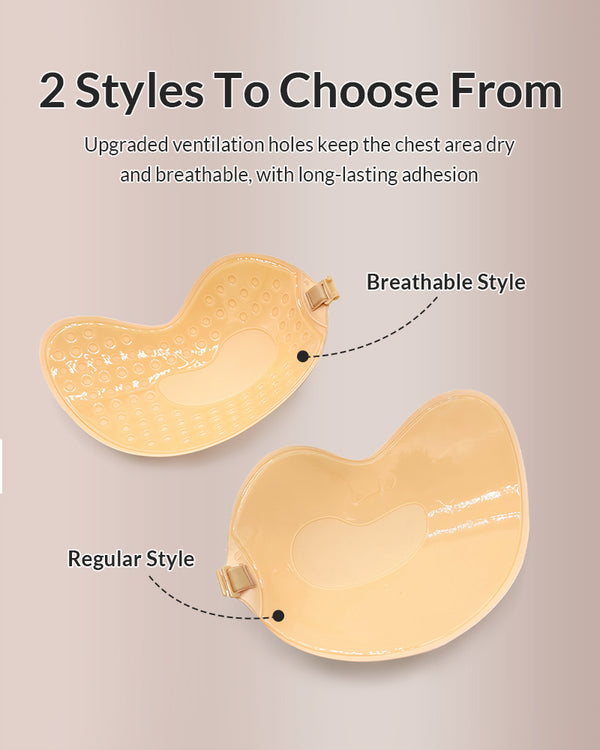 Curvvvy® Breathable Push-Up Invisible Mango Sticky Bra
