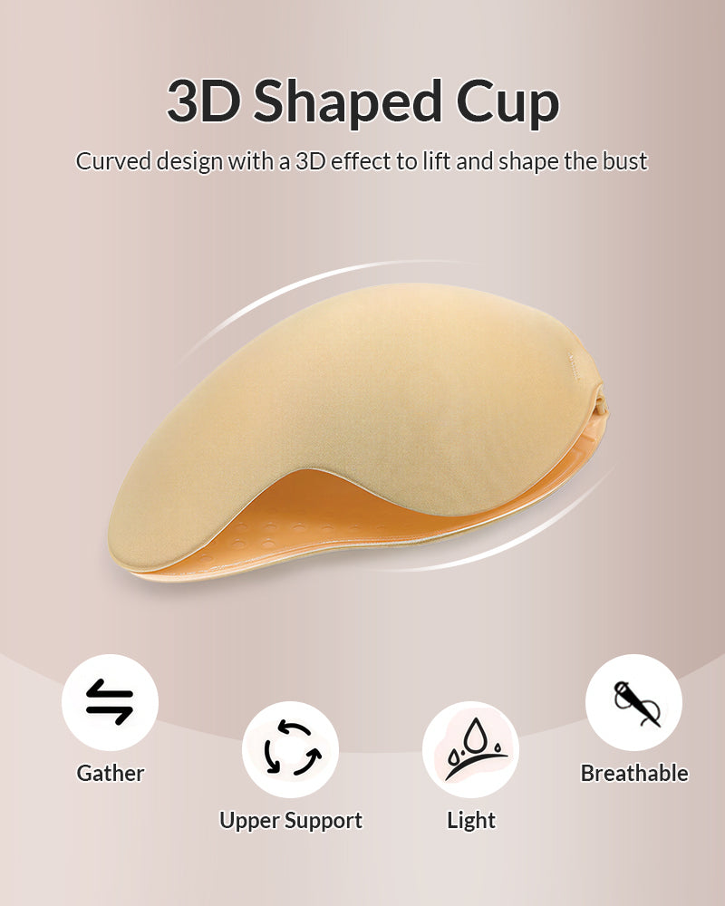 Curvvvy® Breathable Push-Up Invisible Mango Sticky Bra