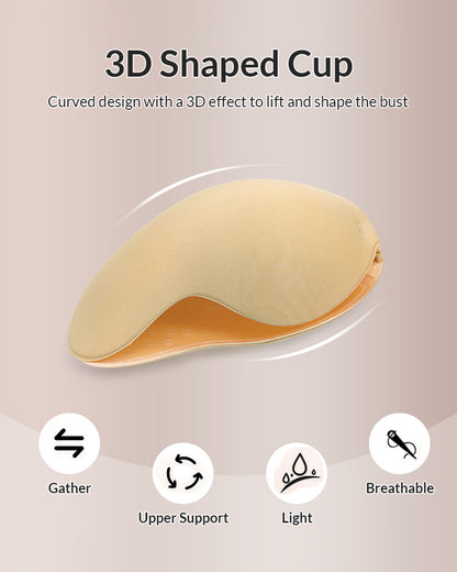 Curvvvy® Breathable Push-Up Invisible Mango Sticky Bra
