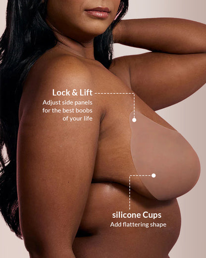 Curvvvy® Seamless Deep-V Sticky Silicone Push-Up Bra
