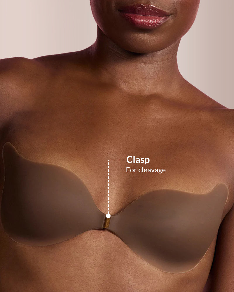 Curvvvy® Seamless Deep-V Sticky Silicone Push-Up Bra