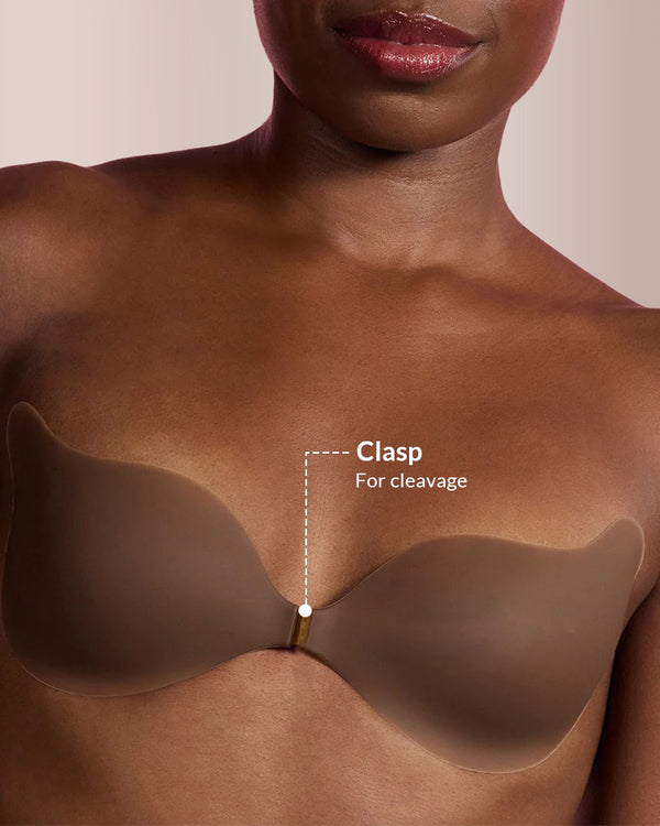 Curvvvy® Seamless Deep-V Sticky Silicone Push-Up Bra