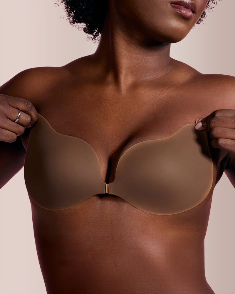 Curvvvy® Seamless Deep-V Sticky Silicone Push-Up Bra