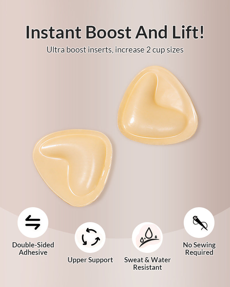 Curvvvy® V-Shape Double-Sided Adhesive Push-Up Bra Inserts