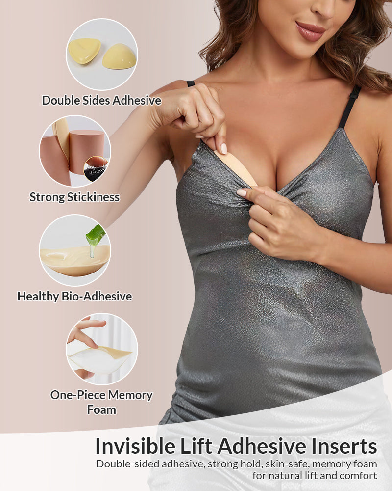 Curvvvy® V-Shape Double-Sided Adhesive Push-Up Bra Inserts