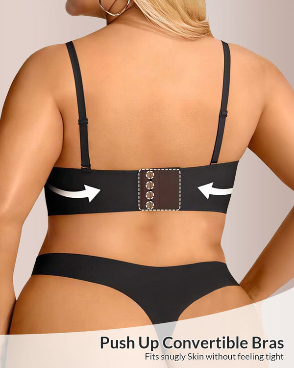 Curvvvy® Back Smoothing Strapless Wireless Multiway Support Bra