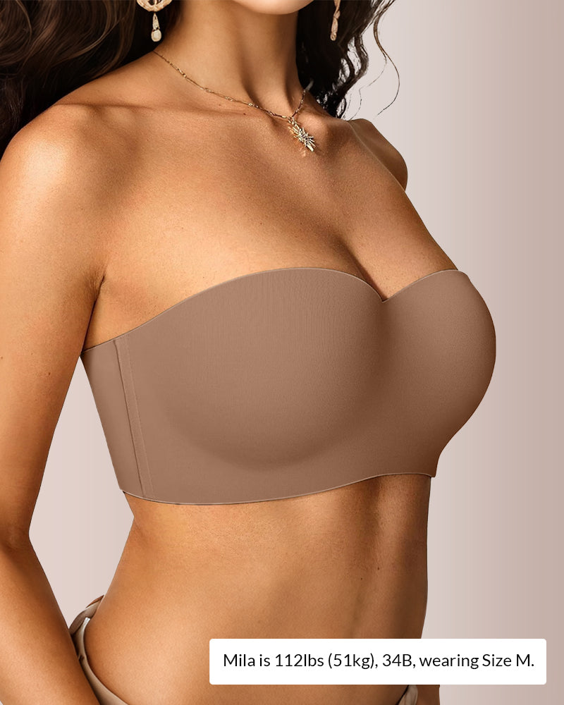 Curvvvy® Back Smoothing Strapless Wireless Multiway Support Bra