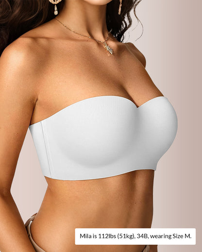 Curvvvy® Back Smoothing Strapless Wireless Multiway Support Bra