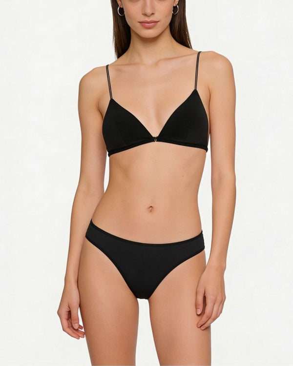 Curvvvy® French Triangle Bra in Ultralight Microfiber with Ultra-Thin Straps and Front Closure