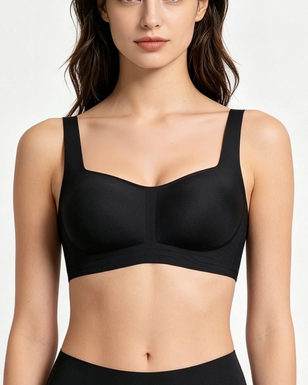 Curvvvy® Seamless Comfortable Square Neck Strapless Jelly Soft Support Foundation Bra