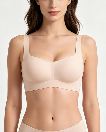 Curvvvy® Seamless Comfortable Square Neck Strapless Jelly Soft Support Foundation Bra