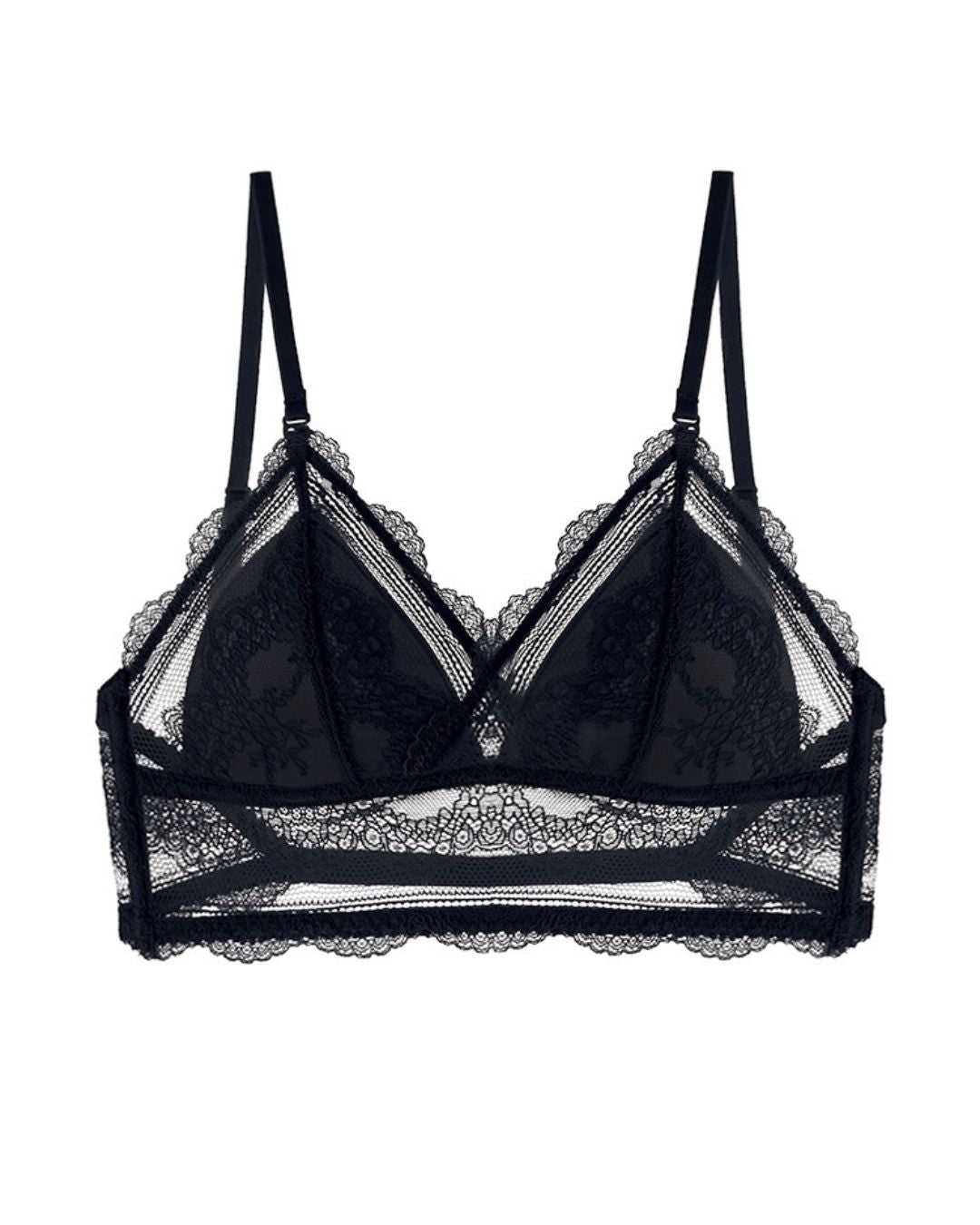 Curvvvy® French Sexy Lace Wire-Free Thin Invisible U-Shaped Backless Triangle Bras