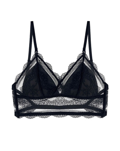 Curvvvy® French Sexy Lace Wire-Free Thin Invisible U-Shaped Backless Triangle Bras
