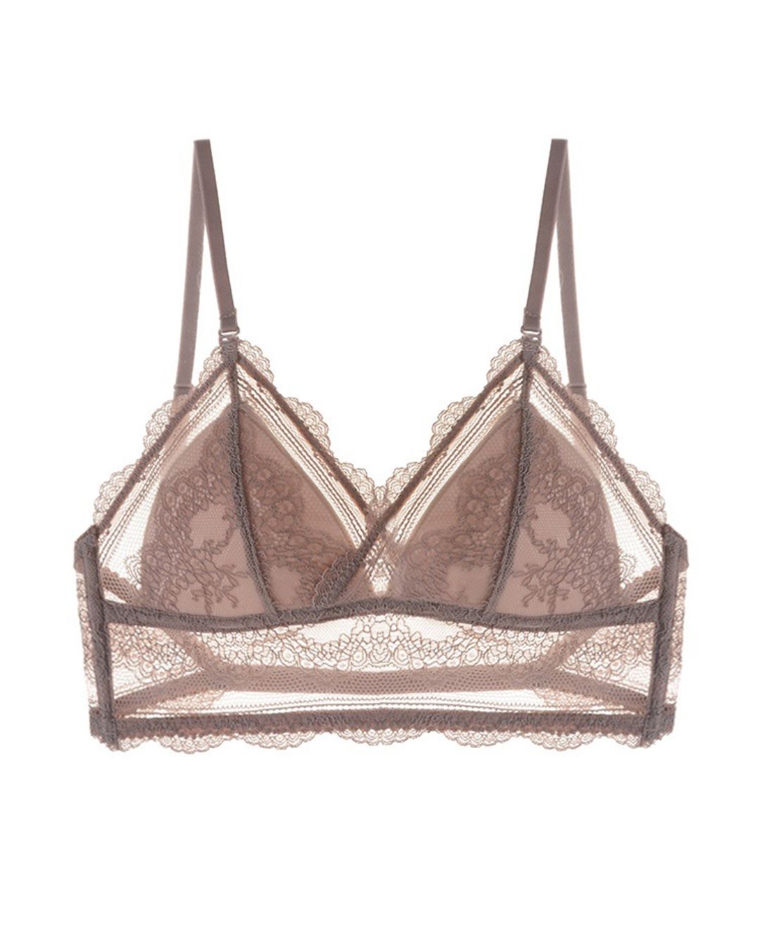 Curvvvy® French Sexy Lace Wire-Free Thin Invisible U-Shaped Backless Triangle Bras