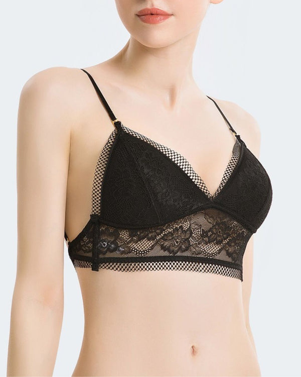 Curvvvy® French Sexy Lace Wire-Free Thin Invisible U-Shaped Backless Triangle Bras