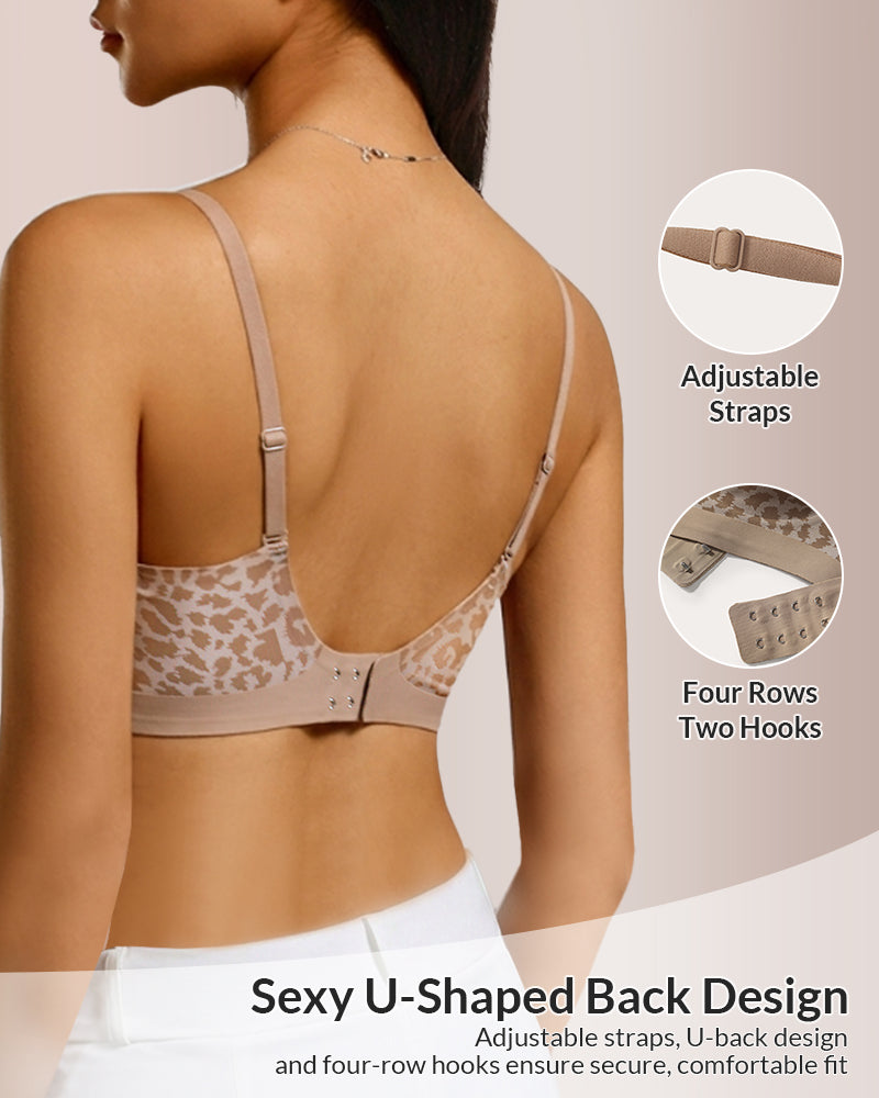 Curvvvy® Wild Comfort Seamless Leopard Push-Up Bra