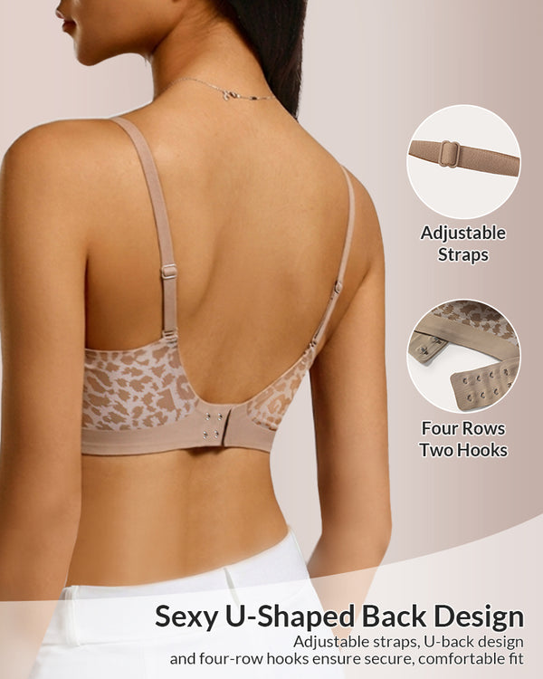 Curvvvy® Wild Comfort Seamless Leopard Push-Up Bra