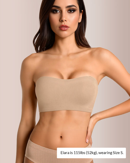 Curvvvy® 6-in-1 Convertible Push-Up Strapless Bandeau Bra