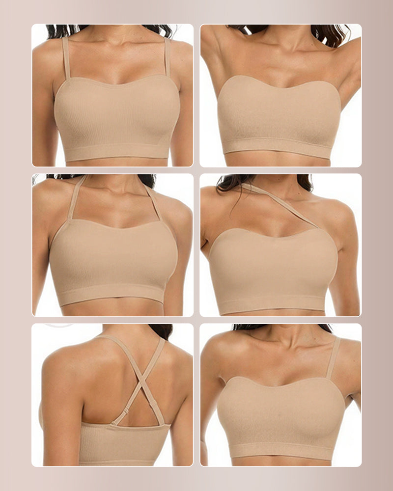 Curvvvy® 6-in-1 Convertible Push-Up Strapless Bandeau Bra