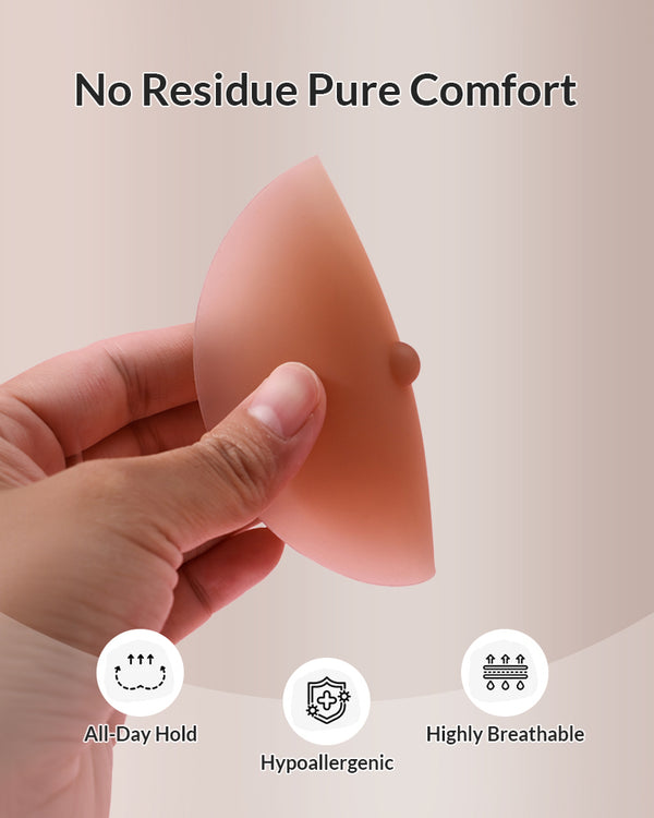 Curvvvy® Realistic 3D Silicone Nipple Seamless Protruding Pasties