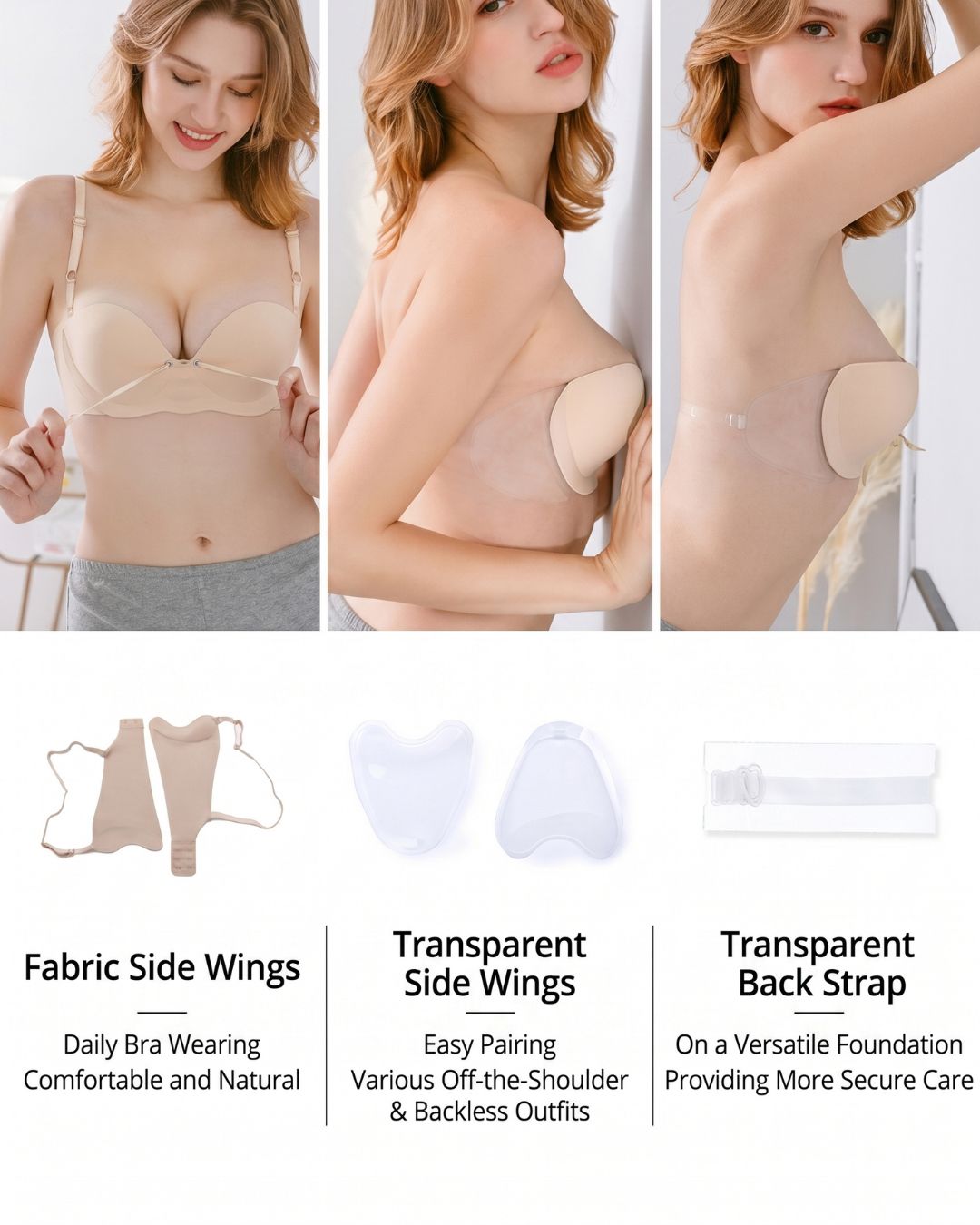 Curvvvy® Miss Double Invisairpad Bra/Invisible Bra Inflatable