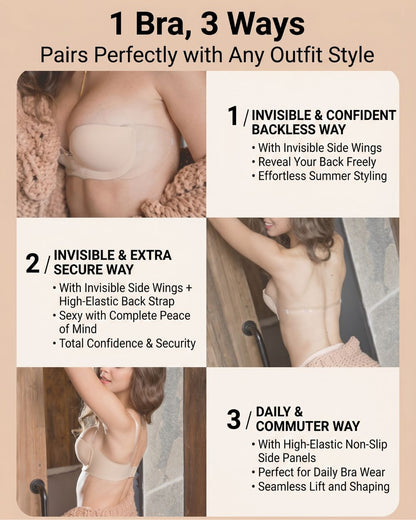 Curvvvy® Miss Double Invisairpad Bra/Invisible Bra Inflatable